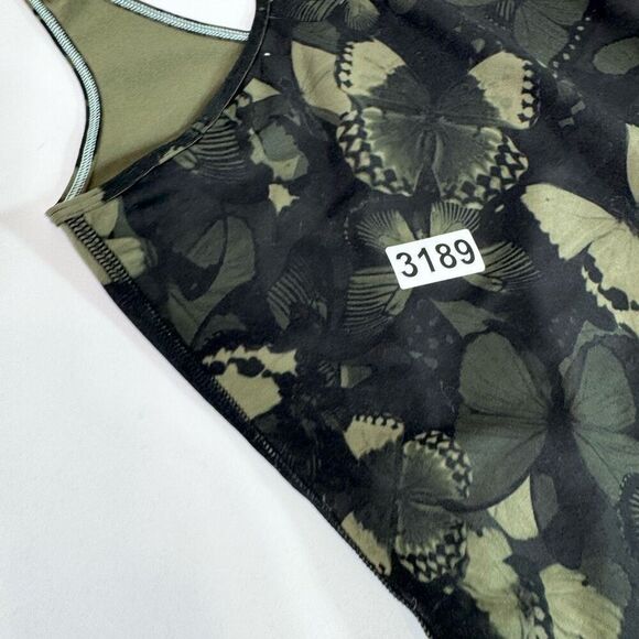 Lululemon Tank Top Womens 8 Green Biggie So Butterfly Cool Racerback Light Luon - Picture 7 of 9